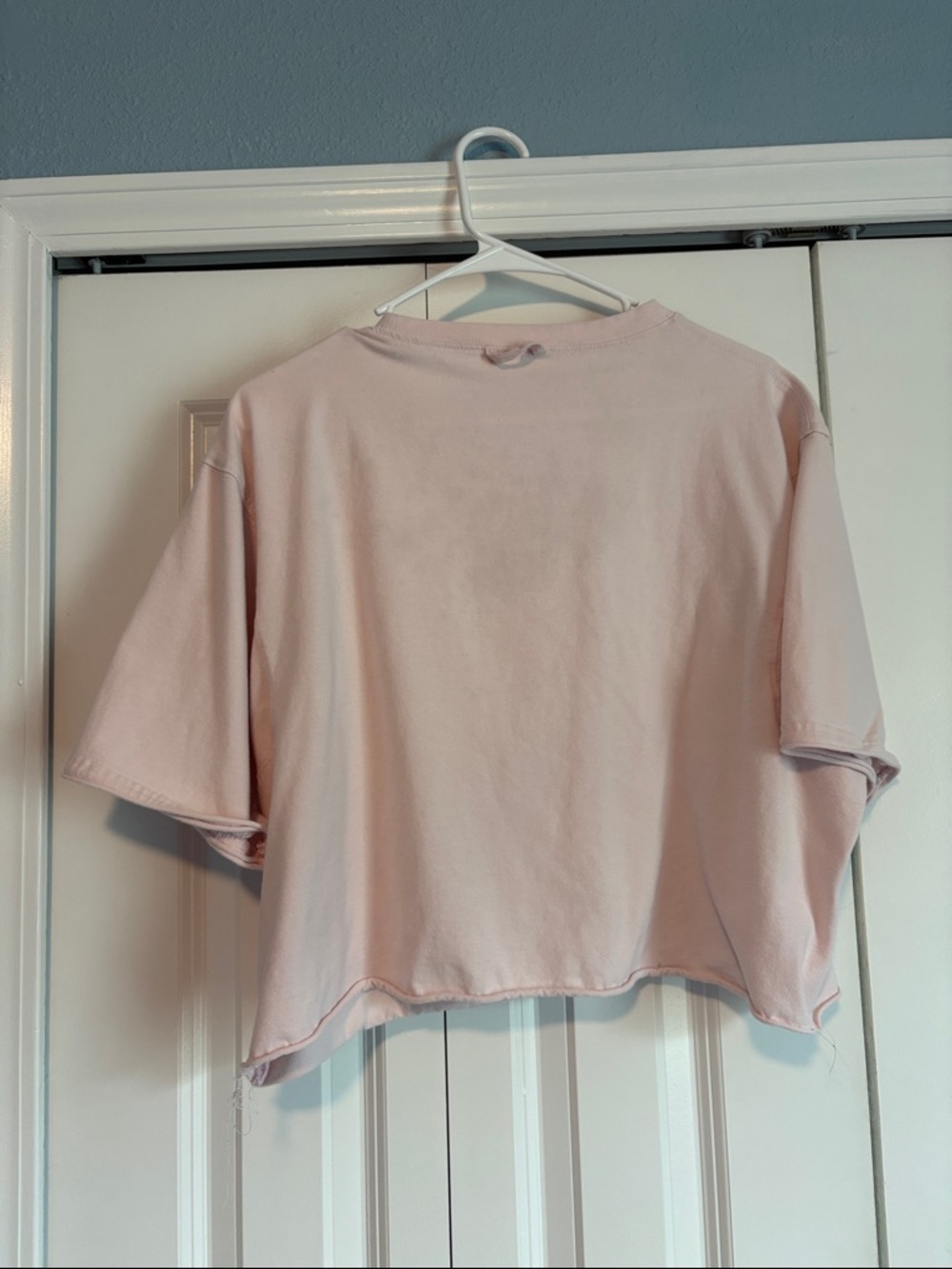 Women's Pink Cropped Tee - Picture 2 of 2